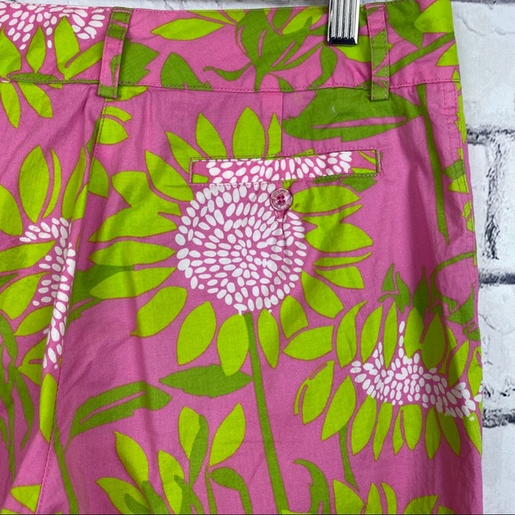 Lilly Pulitzer pink, green floral capris - Picture 9 of 10